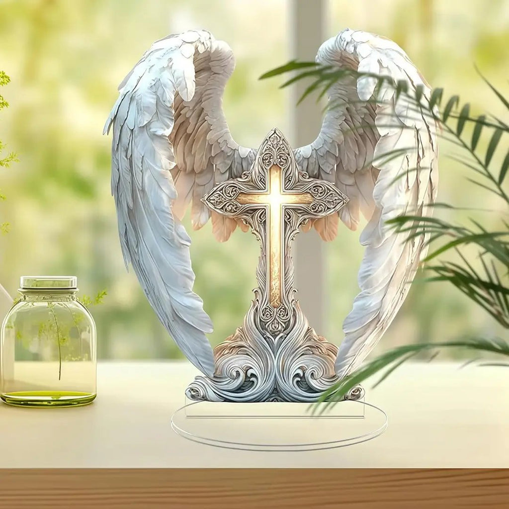 💖Fall Hot Sale 48% OFF⭐Gorgeous Angel Wings Cross Decoration