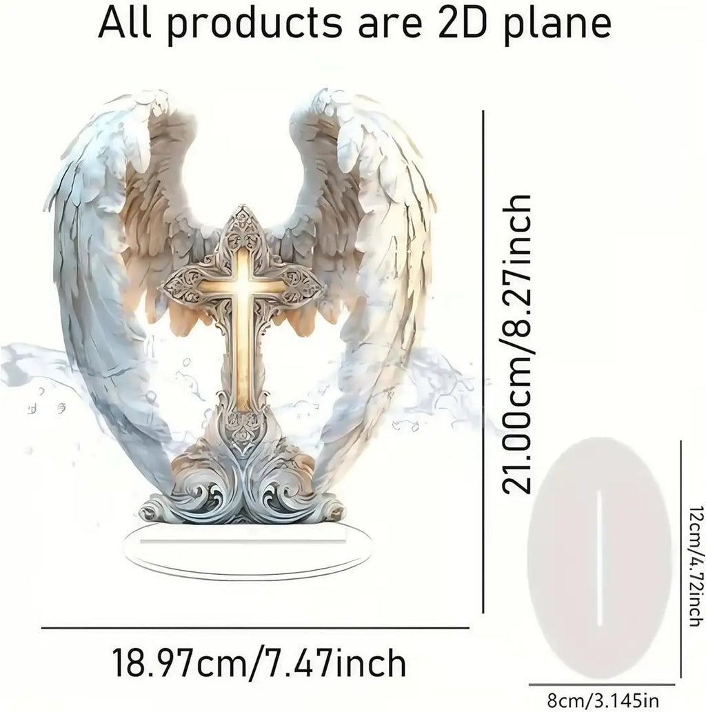 💖Fall Hot Sale 48% OFF⭐Gorgeous Angel Wings Cross Decoration